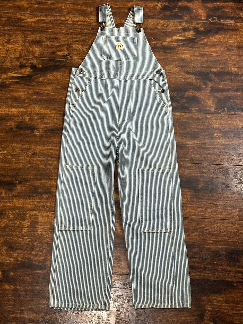 Hey Gang Kids Railroad Stripe Overalls 8/9 🚂💙 Made in USA